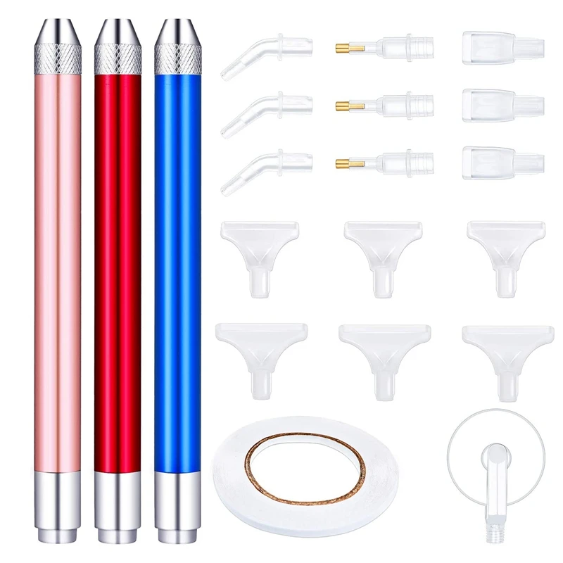 

3 шт. светодиодный инструменты для вышивки картин со стразами Дрель Ручка для рисования аксессуары, перекресная строчка, инструменты для не...