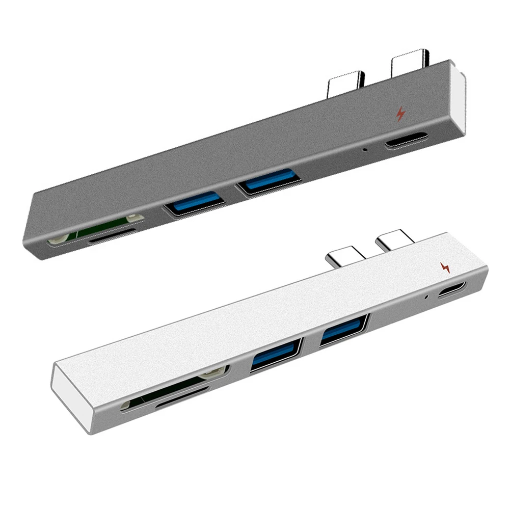 5 в 1 USB-C адаптер с 2 USB 3,0 портами SD устройство для чтения памяти type-C USB 3,0 концентратор для нового Macbook Pro Air USB-C