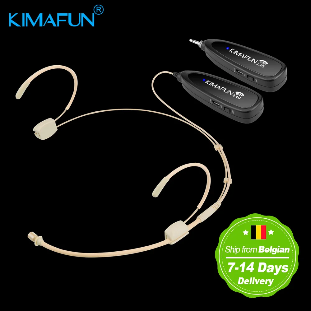 KIMAFUN 2 4G беспроводной микрофонный громкоговоритель с передачей 30 50 м двойные