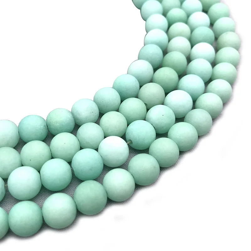 Матовые бусины из натуральных камней для изготовления ювелирных изделий 6/8/10/12