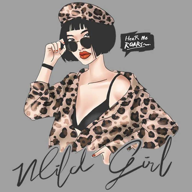 

Oeteldink Sexy Girl Iron on Patches for Women's Sexy Clothing Cute Lady Stripe Thermal Stickers Applique on Clothes Cobra Kai