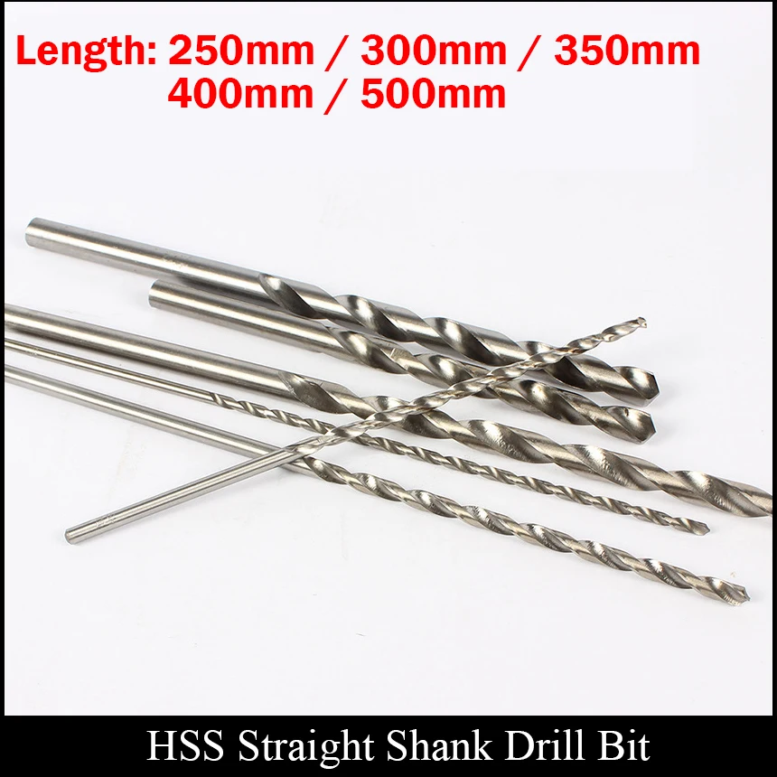19mm 19.5mm 20mm OD 400mm 500mm 600mm Extra Long Metal Wood High Speed Steel HSS Straight Shank Twist Drill Bit