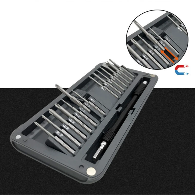 

Cell Phone Laptop Repair Tools Kit 30 in 1 Multi-function Screwdriver with Lengthen S2 Drill Bit Set
