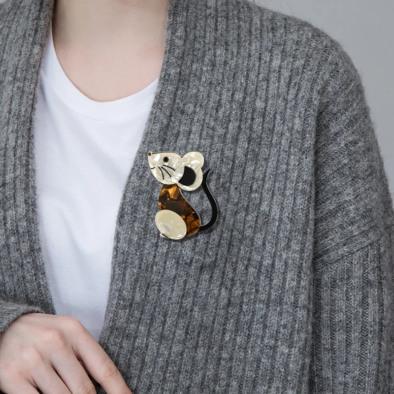 Blucome яркая акриловая брошь в виде мыши украшения для женщин и девочек