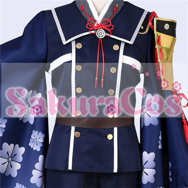 Touken Ranbu Online Nakigitsune hakusan yoshimitsu костюм для косплея топ+ брюки+ шляпа полный комплект