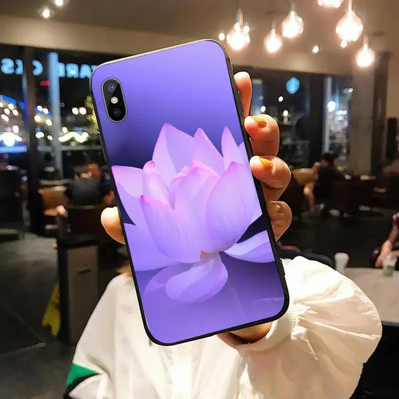

Ricestate Lotus Flower pattern Phone Case for iPhone 11 12 pro XS MAX 8 7 6 6S Plus X 5S SE 2020 XR
