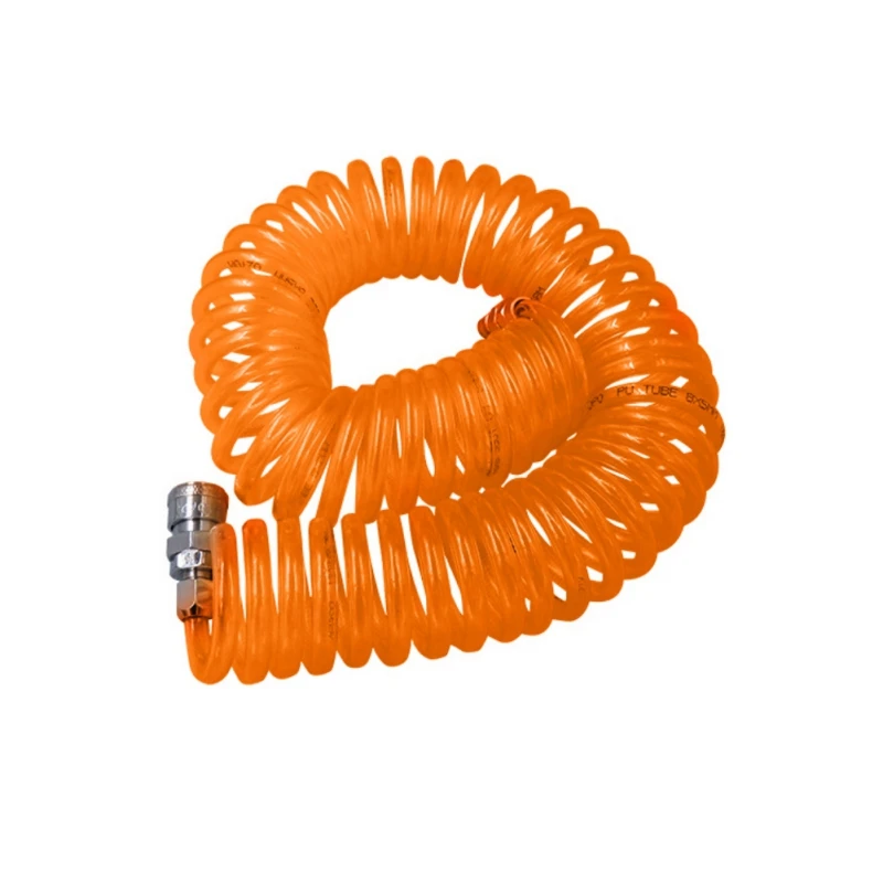 

1 pc Pneumatic PU Spring Tube High Pressure Resistant Telescopic Hose -6 Meters