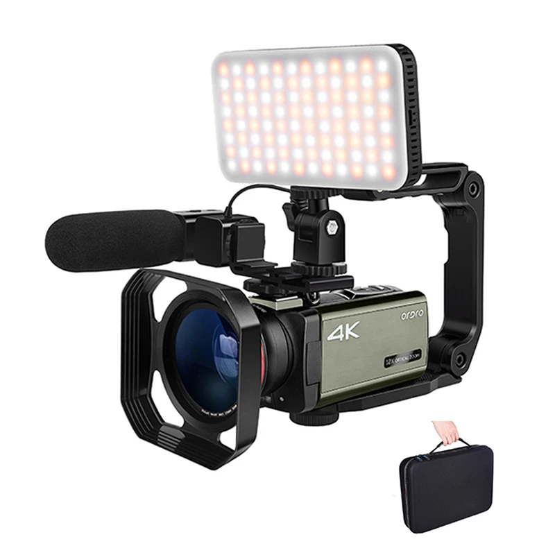 

4K Live Streaming Video Camera YouTube Facebook Ordro AX60 12X Optical Zoom Vlog Camcorder Filmadora Professional Full HD