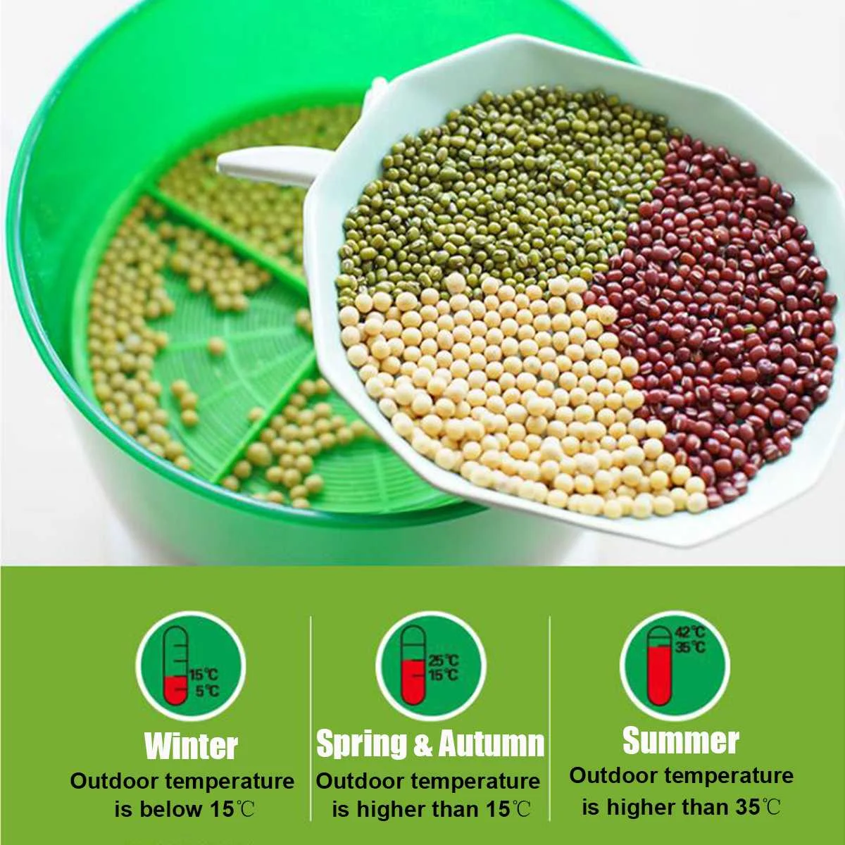 

Large Capacity Household Automatic Bean Sprout Machine 3 Layer Sprouter Machine DIY Bean Sprouts Growing Machine 240V