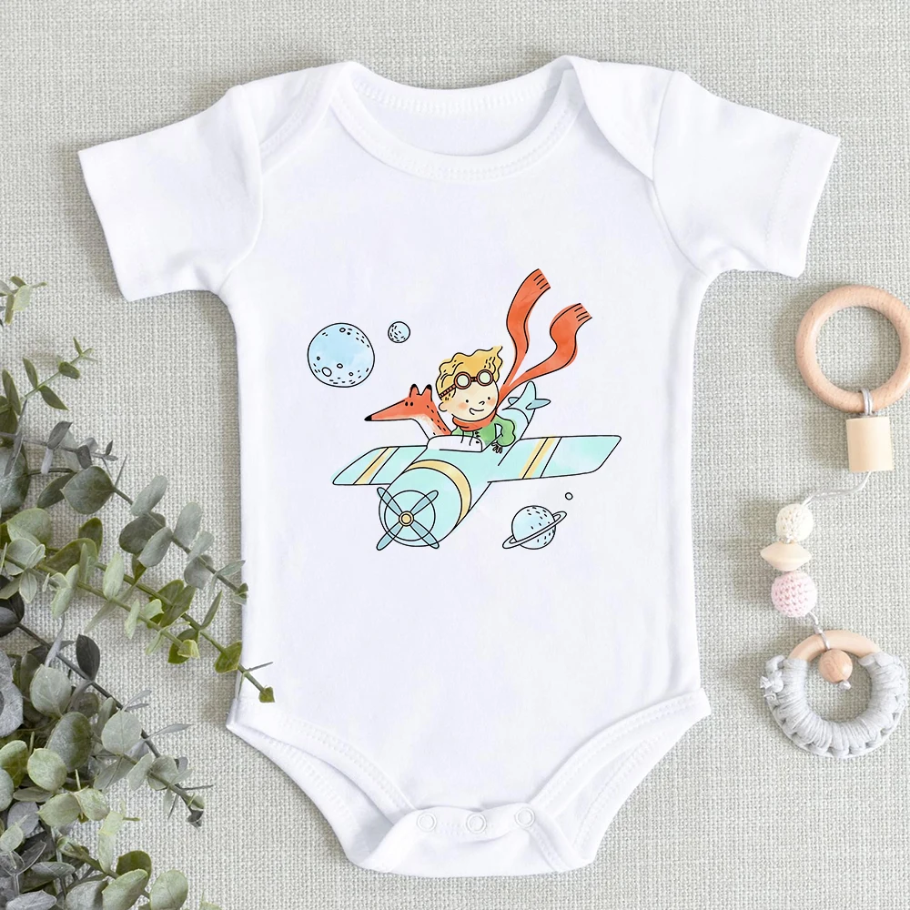 Bodysuit For Newborns Le Petit Prince Print Aesthetic Baby Girl Clothes France Fashion Casaul Baby Body Dropshipping Ropa Bebe