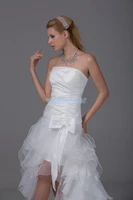 cheap real photo new fashion 2021 jurken vestidos hot sale simple beach chiffon short front long back bespoke wedding dresses