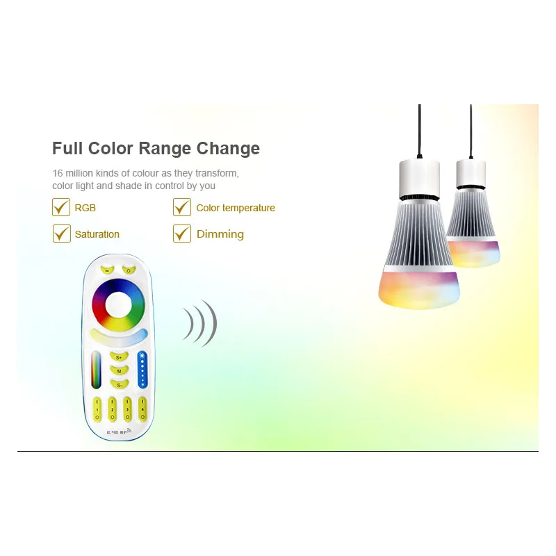4 зоны RGB + CCT 2 GHz пульт дистанционного управления в 1 полный сенсорный 4-зоны группа
