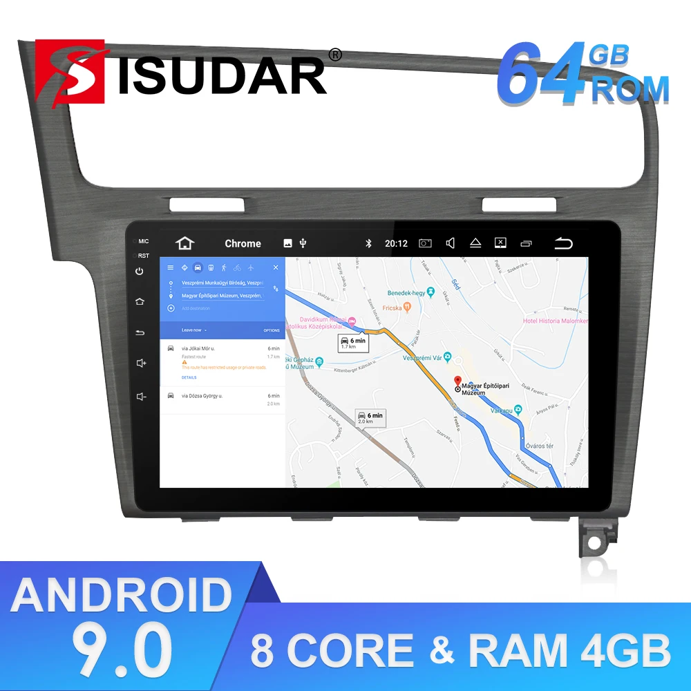 Isudar 1 Din Automotivo радио Android 9 для VW/Volkswagen/Golf 7 gps автомобильный мультимедийный плеер Восьмиядерный ОЗУ 4 Гб ПЗУ 64 Гб DVR FM DSP