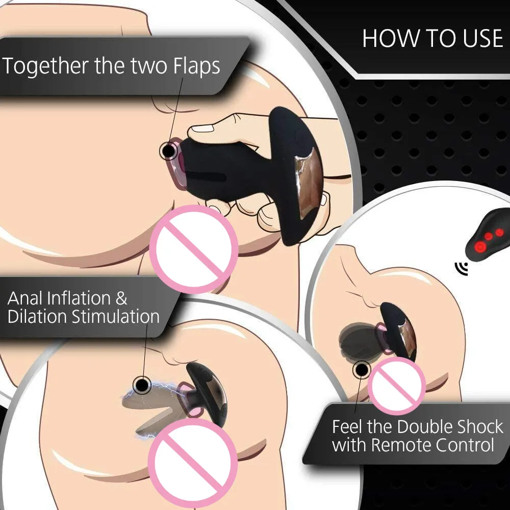 Вибрирующая Анальная пробка с электрическим током импульсный вибратор массажер