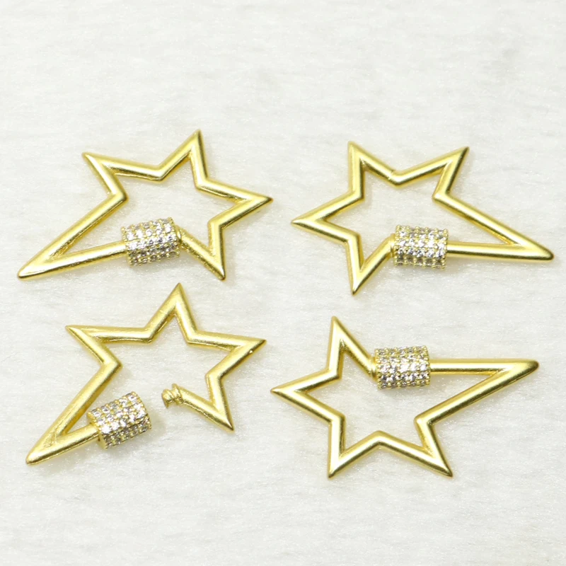6 шт. матовый золотой кулон звезда подарок для леди изготовления ювелирных