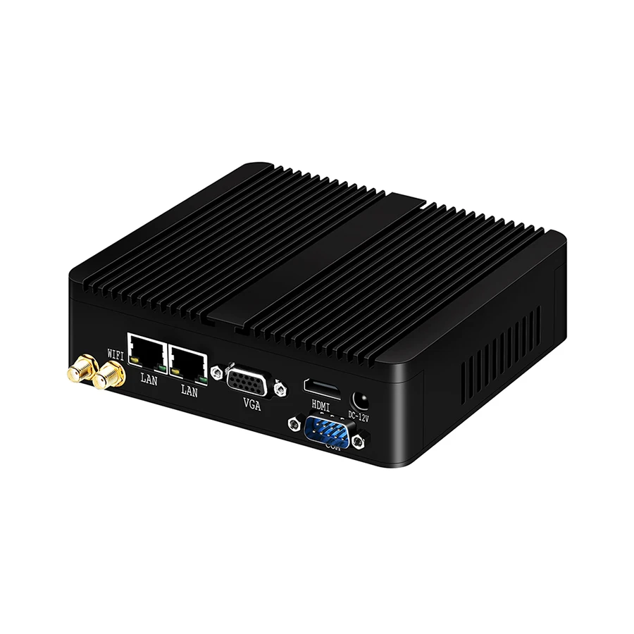 Мини ПК без вентилятора YCSD Dual LAN 2 * COM Intel Pentium J2900 41 GHz Gigabit Windows 7/8/10 WIFI HDMI USB мини