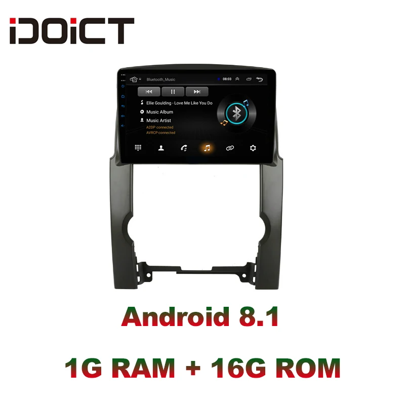 Автомобильный DVD плеер IDOICT Android 8 1 GPS навигация мультимедиа для KIA Sorento Radio 2009 2012
