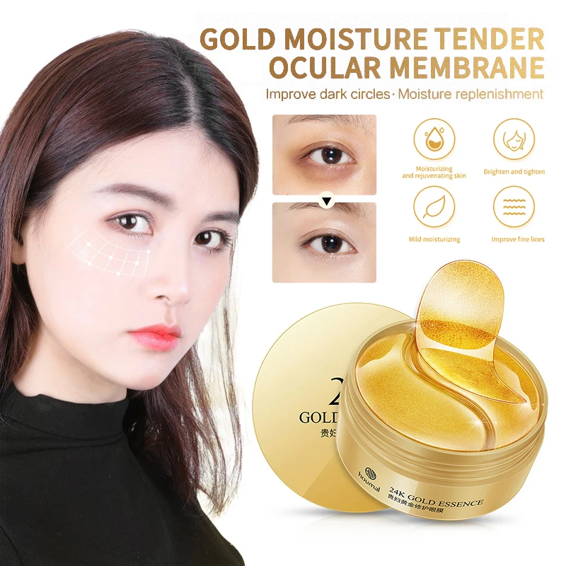 

60pcs Eye Mask Patch Gold Moisturizing Nourishment Anti-Wrinkle Seaweed Crystal Collagen Remove Dark Circles Eye Care TSLM1