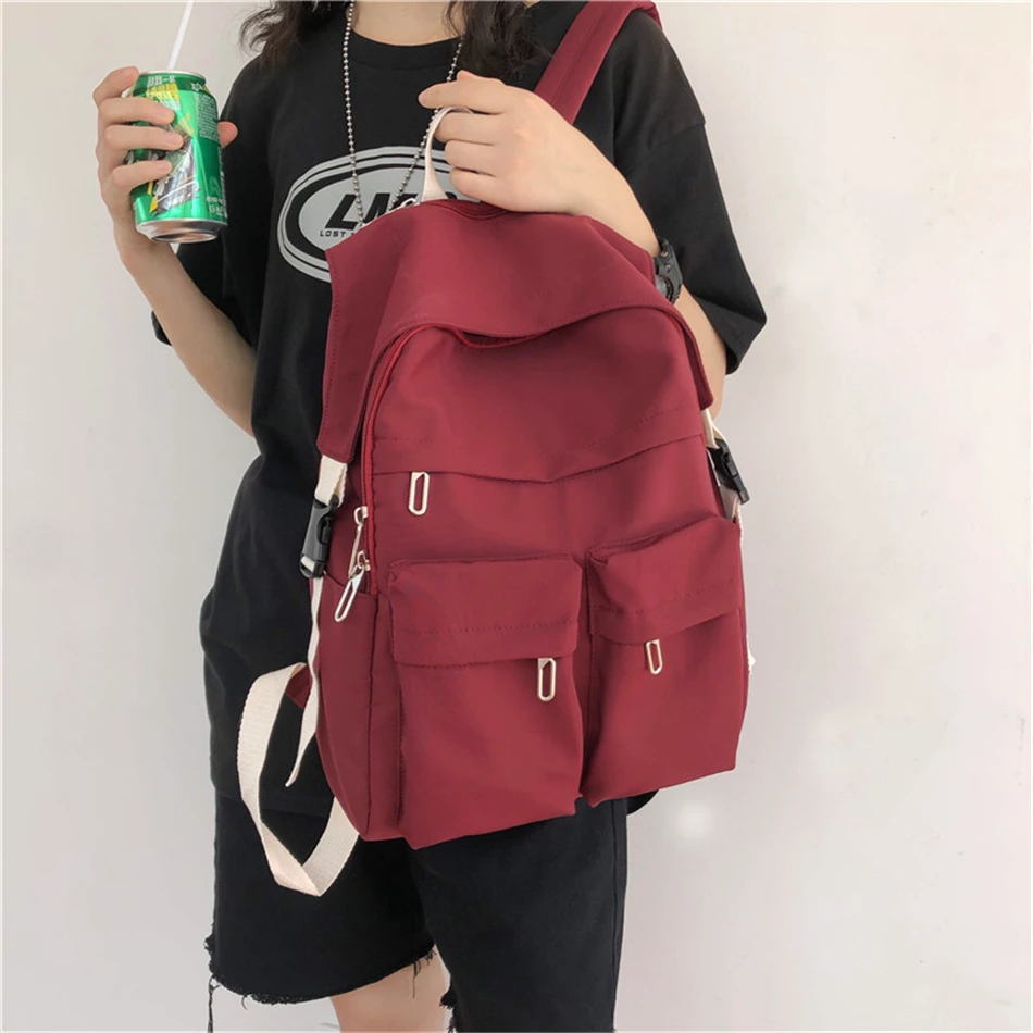 Нейлоновые рюкзаки в студенческом стиле женские водонепроницаемые