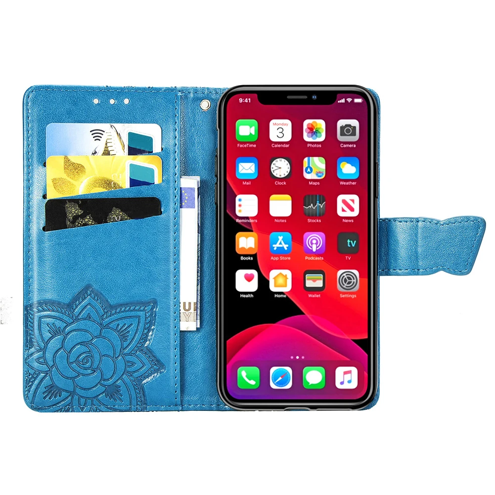 Противоскользящий Чехол-книжка для iphone 11 защитный чехол телефона Модный из ТПУ и