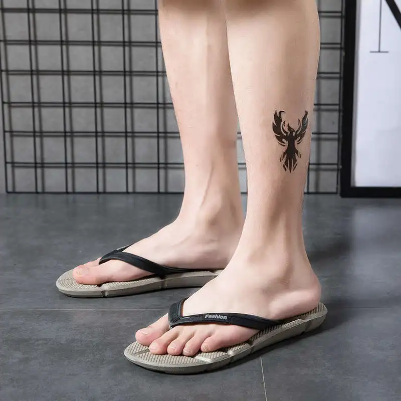 

Sliders Shoes Men British Style Sandals Korean Non-Leather Casual Slippers Slippers Non-Leather Casual Flat Sandals Gym Tennis