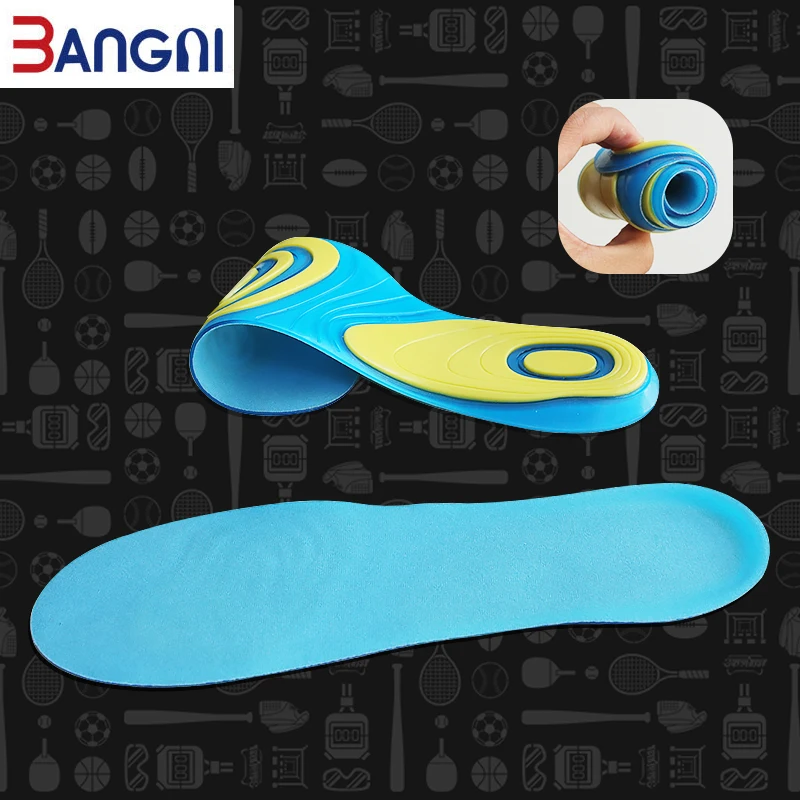 Bbangni GEL Silicone Insoles High Quality Elastic PU Shoes Pad Soft Feet Pain Plantar Fasciitis Sports Work Walk for Men Women
