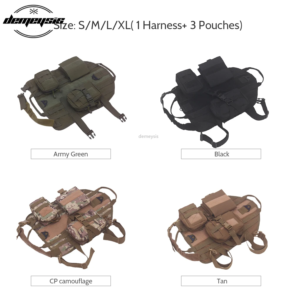 Тактический жилет для собак рабочие жилетки K9 шлейка Molle с ручками универсальный