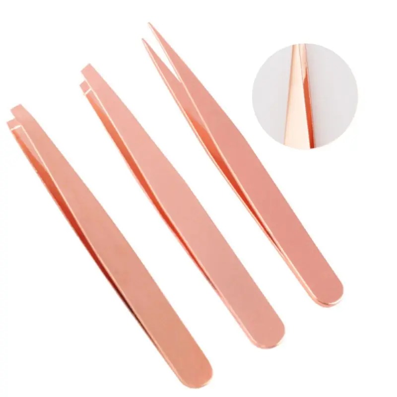 3 шт. набор пинцетов для бровей профессиональный из нержавеющей стали Наклонный