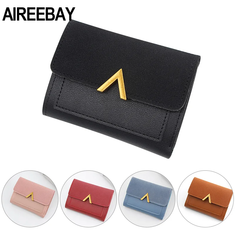 AIREEBAY женский кошелек винтажный маленький короткий кожаный бумажник роскошный