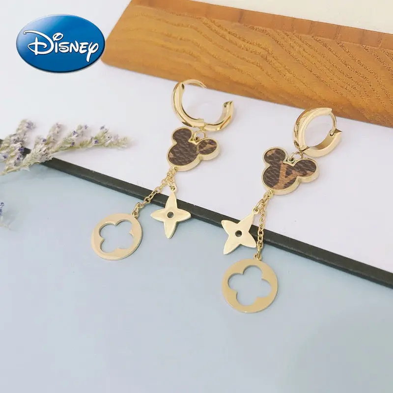 

Disney Minnie Cute Cartoon Titanium Steel Necklace Chain Girls All-match Fashion Casual Style Does Not Fade Mickey Clavicle