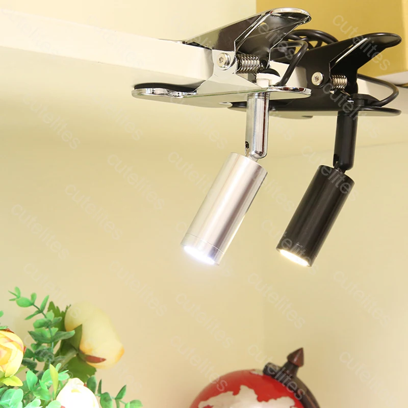 Светодиодная настольная лампа с зажимом 220 В ЕС Гибкая прикроватная светильник