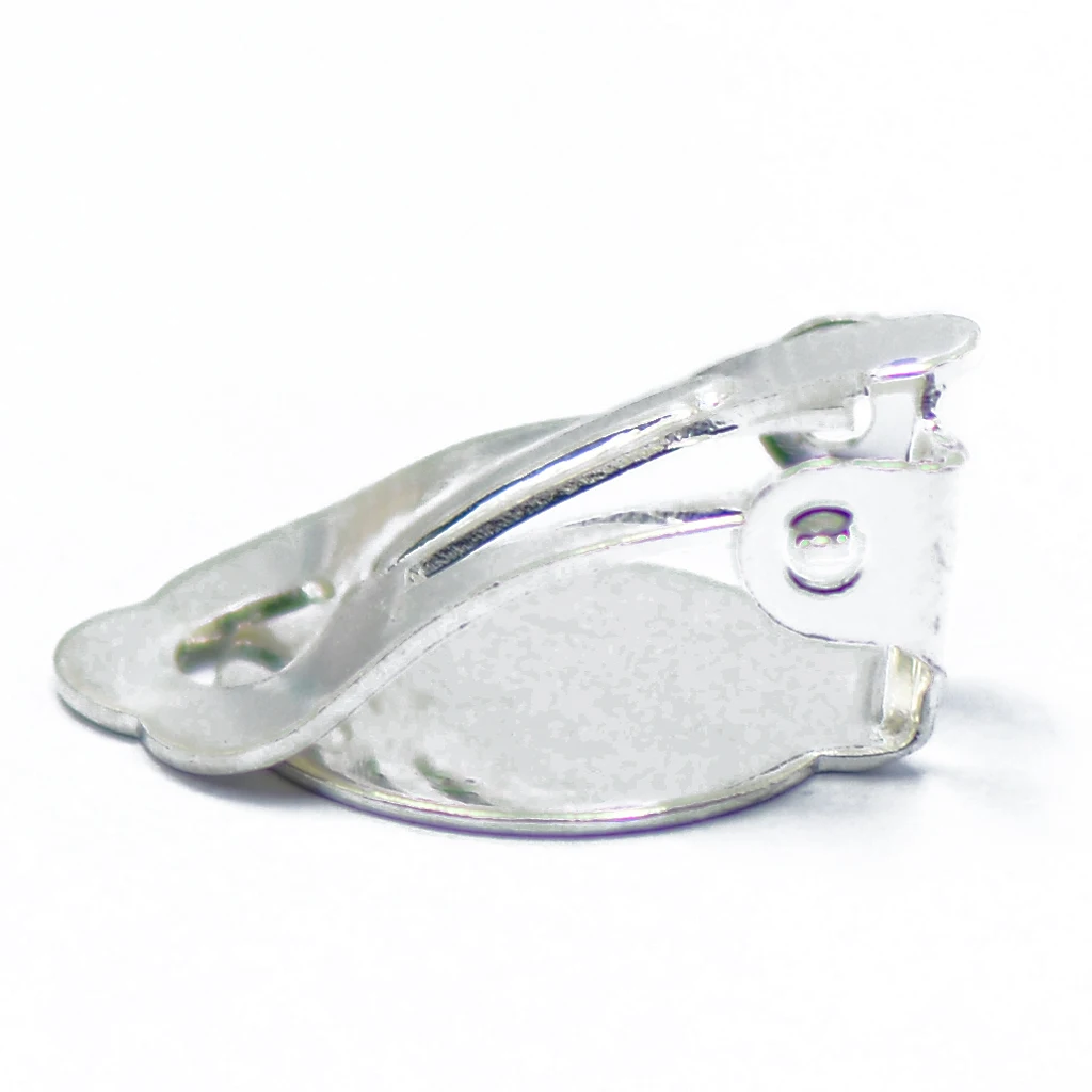 

12Pcs Clip on Earrings with Round Pad DIY Findings for Jewelry Making Silver