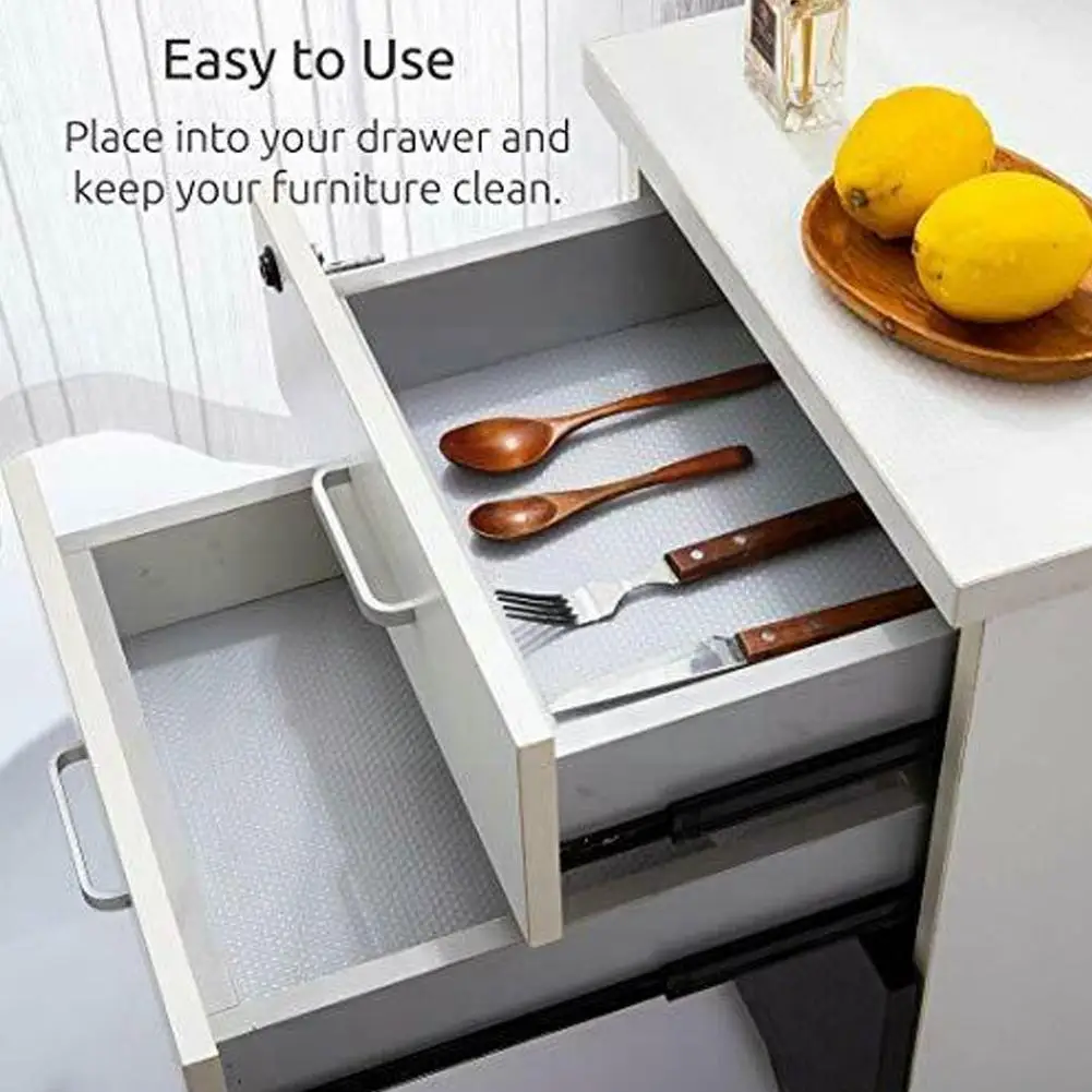 

Reusable Translucent Cabinet Pad Paper Waterproof Pad Paper Wardrobe Drawer Moisture-proof Liner Mildew-proof Oil-proof D6z0