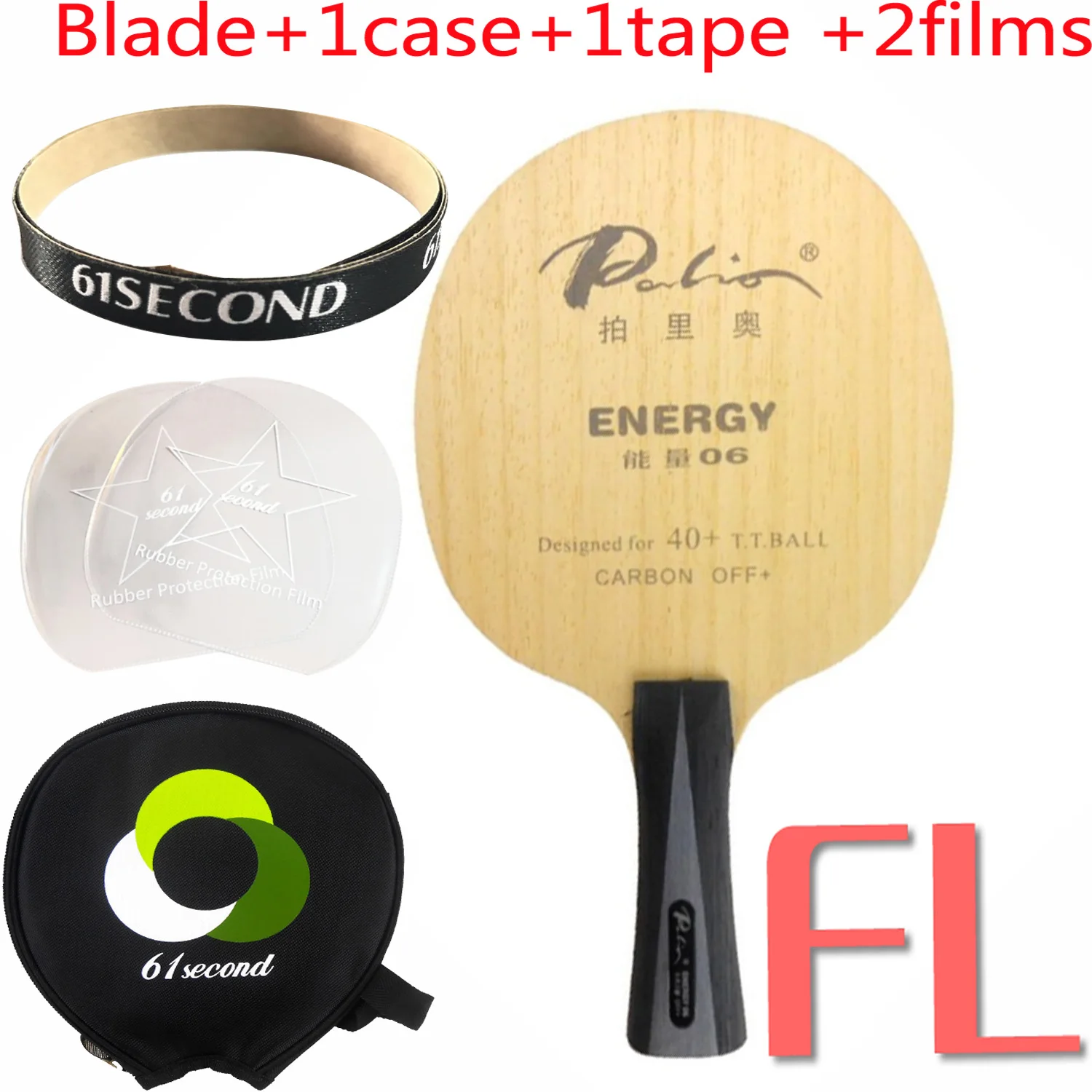 FL with Y 1 case Palio official energy 06, лезвие для настольного тенниса, специально для 40+, материал, ракетка для настольного тенниса, быстрая атака, углеродное лезвие - Цвет: FL with Y 1 case