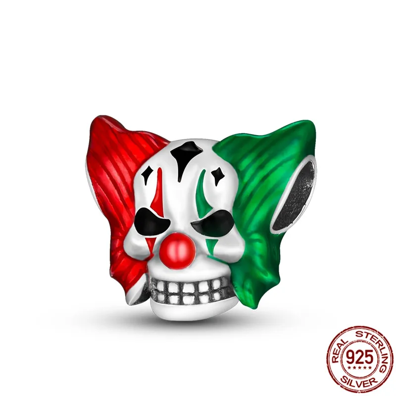 

100% Real 925 Sterling Silver Clown Charms&Beaded Fit Original pandora Bracelet&Bangle For Women Birthday Fashion Jewelry