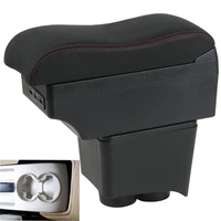 for old polo armrest box center console central store content storage box with cup holder usb interface phone holder arm rest