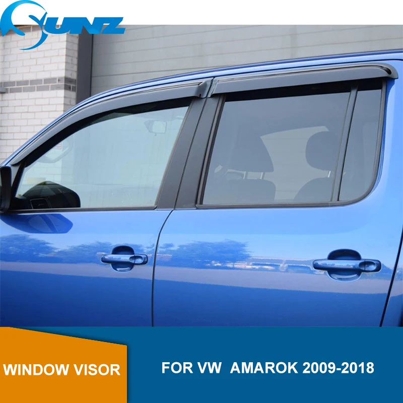 Боковых окон для VW Volkswagen Amarok 2009 2010 2011 2012 2013 Защита от солнца Дождь Отражатель гвардии SUNZ