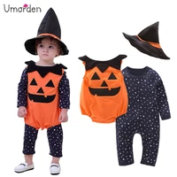 umorden pumpkin costume rompers for baby boys girls toddler infant halloween christmas birthday party cosplay fancy dress