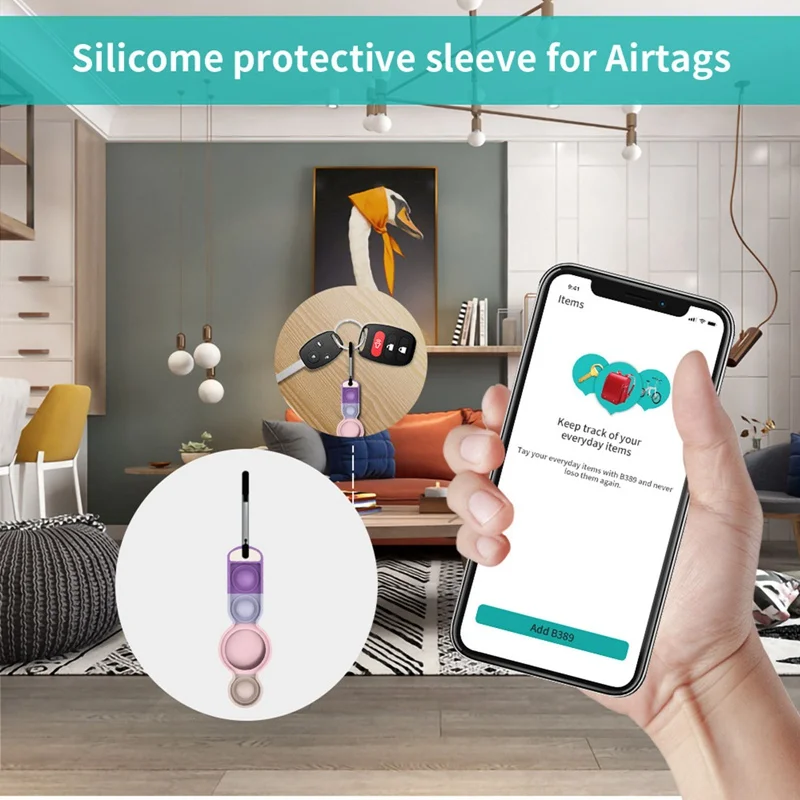 

Decompression For Apple Airtag Case Liquid Silicone Protective Sleeve waterproof For Apple Locator Tracker Protective Covers