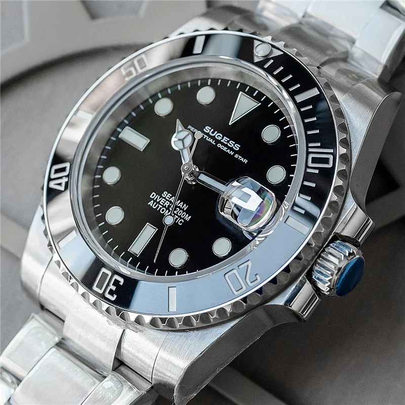 SUGESS механические часы Для мужчин Автоматический NH35 двигаться t Роскошные