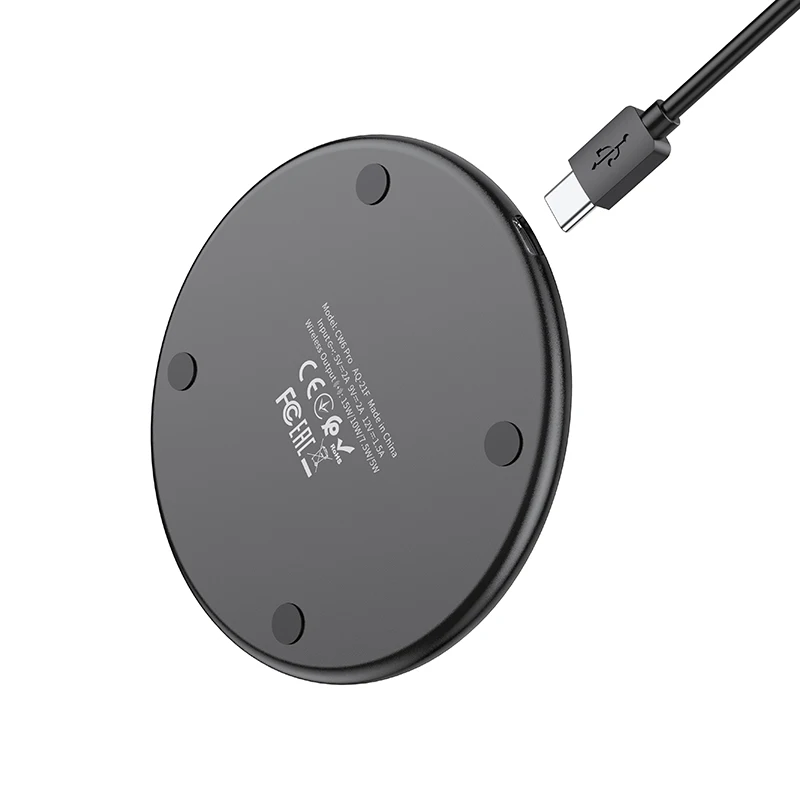 hoco15w qi wireless charger desktop wireless fast charging pad led light for iphone 11 12 13 pro xr xs max for samsung galaxys21 free global shipping