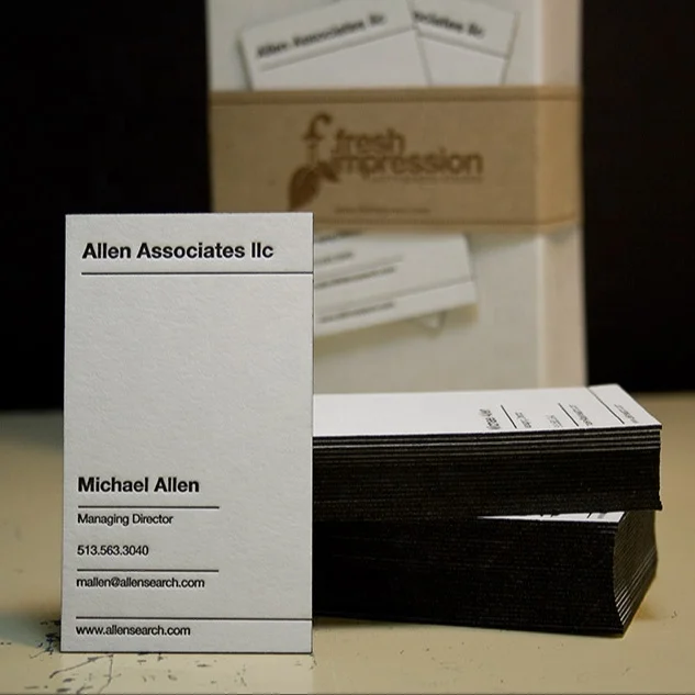 

200pcs/lot Custom Logo Printing Business Cards 500GSM Texture Paper Deboss Stamping Free Design Name Cards