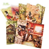 chainhohand dyed cotton fabricgirl seriesdiy sewing quiltingpursebagsbooks coverhome decoration material15x20cm3pcs