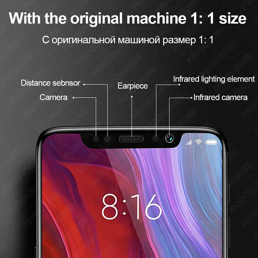 9D Полный Клей закаленное стекло полное покрытие экрана протектор для Xiaomi mi 9 9T 8 Max 3 Pocophone F1 красный mi Note 8 7 K20 6 5 Pro