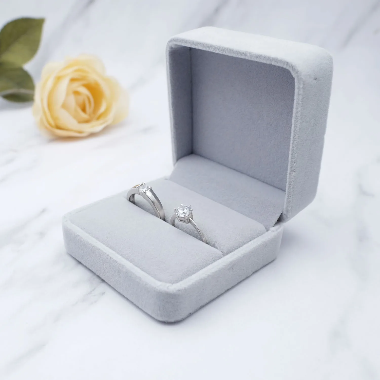 Velvet Ring Box,Personalized Ring Box,Custom Wedding Ring Box,Engagement Wedding Box,Vintage Style,Gift for Wedding