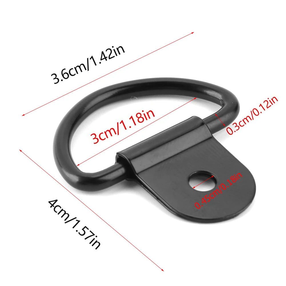 

40pcs Auto Car Stainless Steel Pull Hook Anchor D Shape Cargo Tie Down Ring