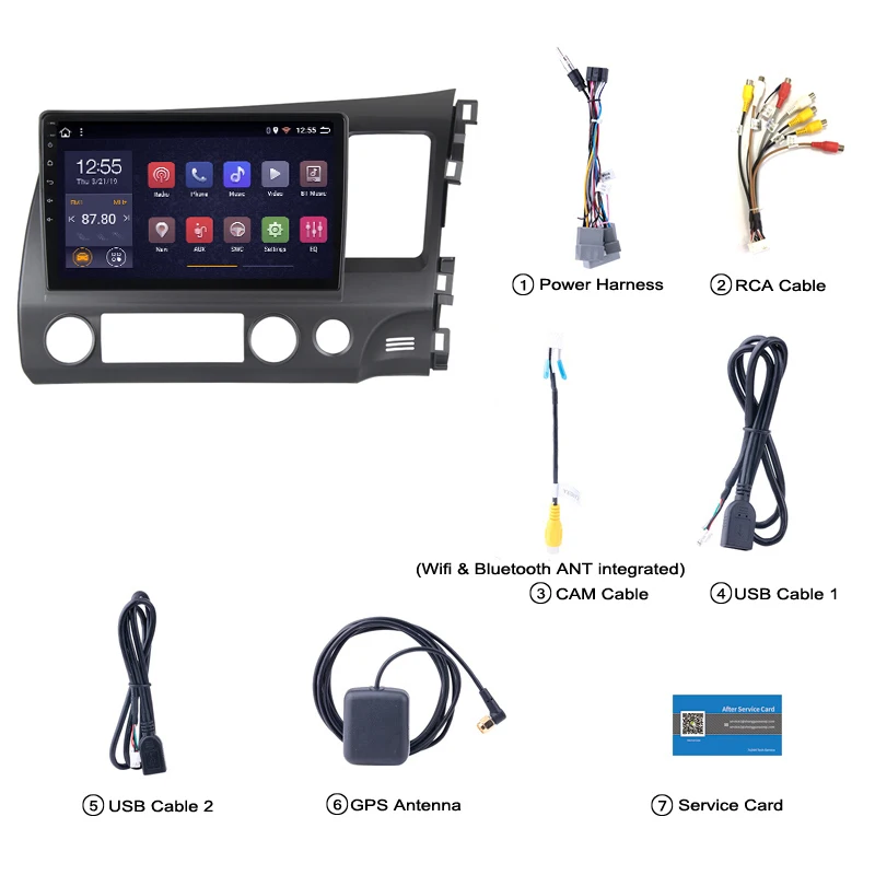 Android 8 1 автомобильный Dvd мультимедийный плеер для Honda Civic 2006-2011 Rhd Автомобильный