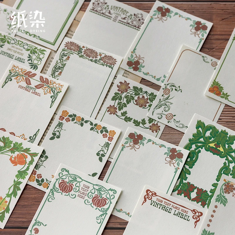 

Journamm 30pcs/lot Flowers Vintage To-do List Plan Retro Memo Pads Planner Notepad School Office Supply Student Stationery