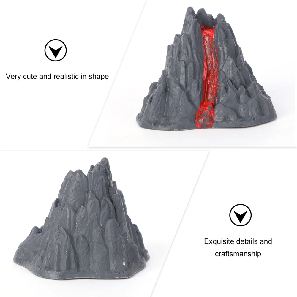 Decoraci&oacute;n volc&aacute;nica falsa, paisaje de volc&aacute;n, adorno de simulaci&oacute;n, modelo de juguete, 10 Uds.-4