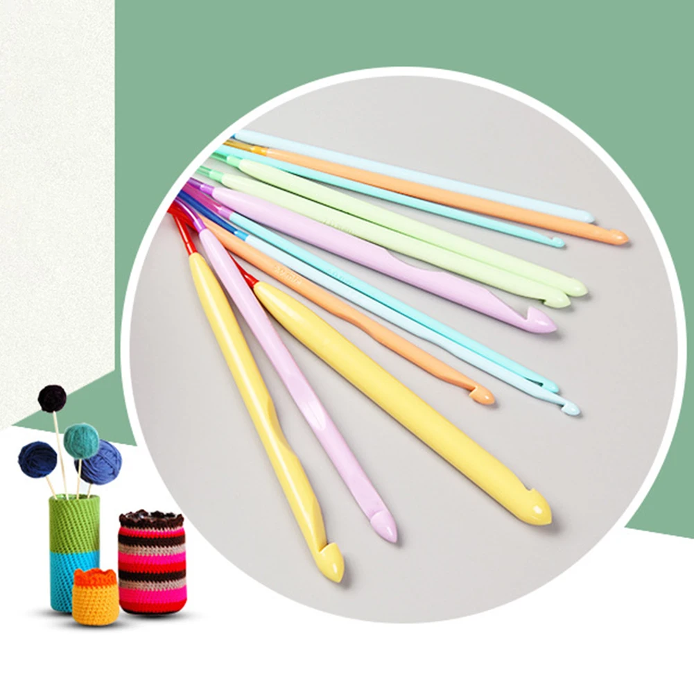 12 шт. Прошитые вручную круговой Вязание прочный иглы комплект крючки афганских